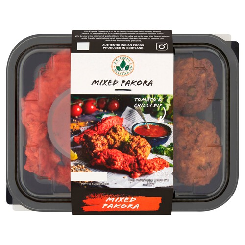 Mixed Pakora with a Tomato & Chilli Dip