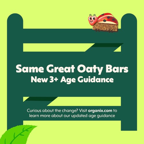 Organix Carrot Cake Oaty Bars Organic Toddler Snacks Multipack 6x23g