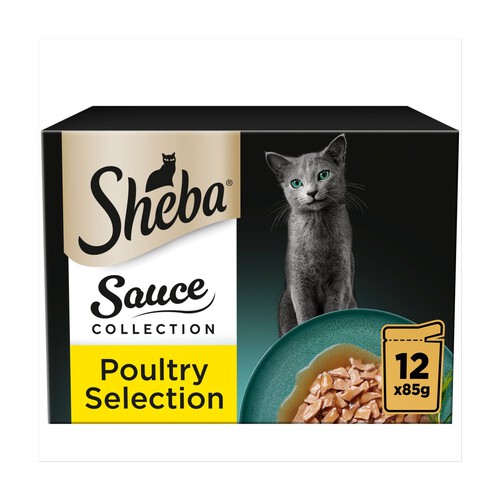 Sheba Sauce Collection Cat Pouches With Poultry In Gravy 