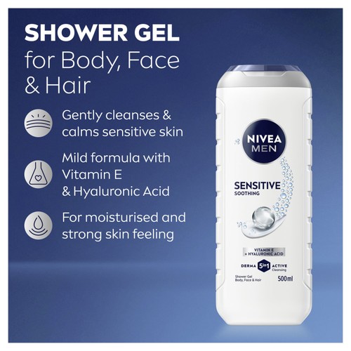 Nivea Men Sensitive Shower Gel 500ml