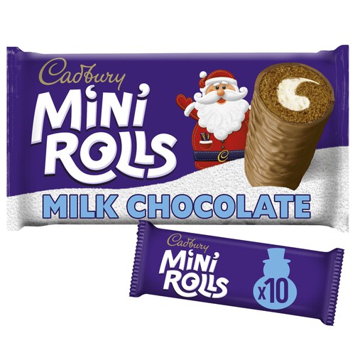 Cadbury Milk Chocolate Mini Rolls Cakes Multipack Snack Family Size 10pk