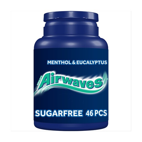 Airwaves Menthol & Eucalyptus Sugar Free Chewing Gum Bottle 46 Pieces