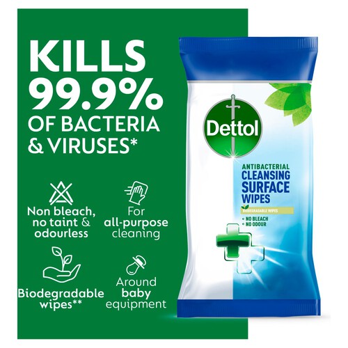 Dettol Antibacterial Disinfectant Multi Surface Cleaning Wipes