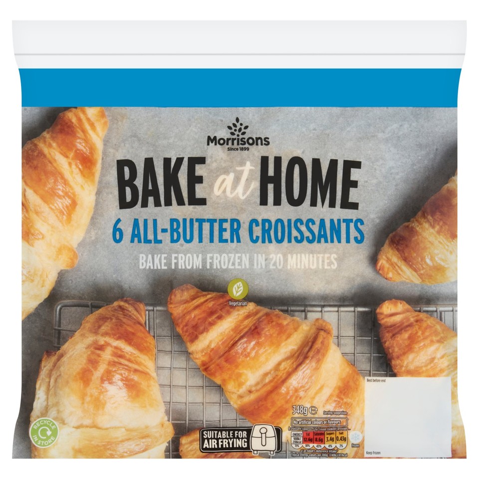Morrisons Bake At Home 6 Croissants 348g - Morrisons Online Groceries ...