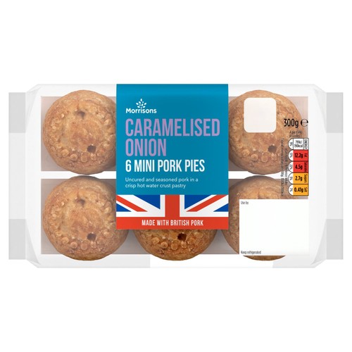 Morrisons Mini Caramelised Onion Pork Pies 300g