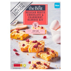 Morrisons The Best Belgian White Chocolate & Cranberry Blondie Kit 350g