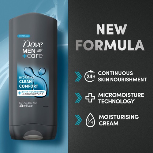 Dove Men + Care Clean Comfort Body Wash Shower Gel 400ml
