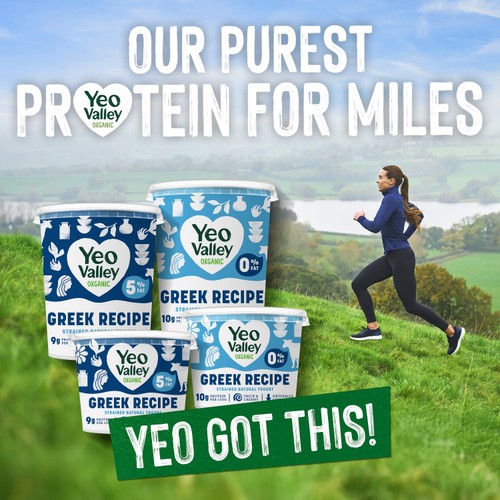 Yeo Valley Organic Greek Recipe Strained Natural Yoghurt 5% Fat 450g