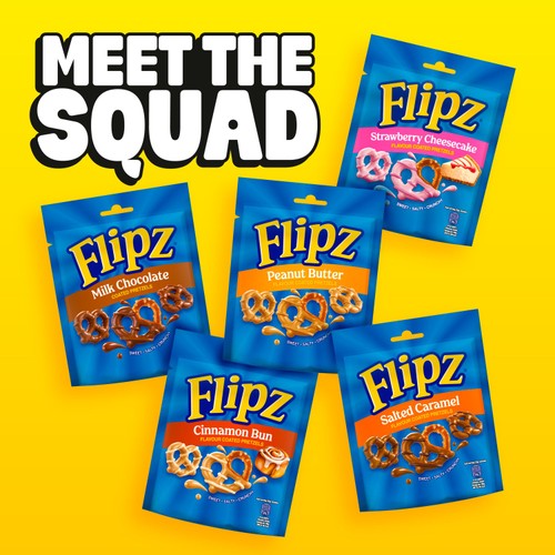 Flipz Mega Bag Milk Chocolate Coated Pretzel Snacks 150g