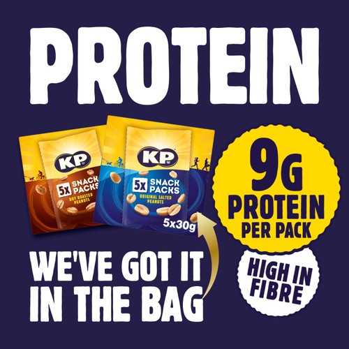 KP Dry Roasted Peanuts 5 x Snack Packs 