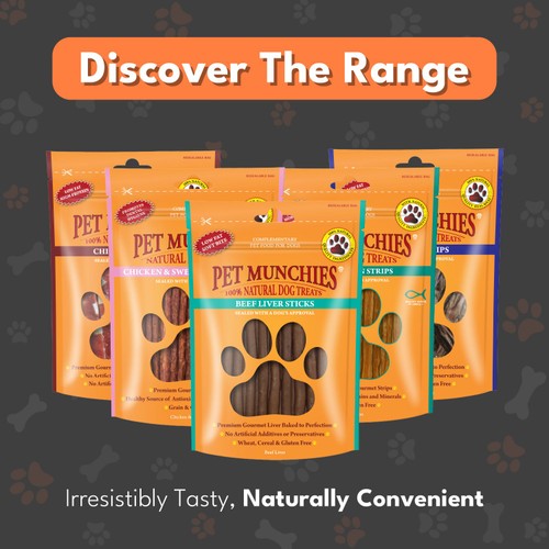 Pet Munchies Beef Liver Sticks Complementary Pet Food for Dogs 90g
