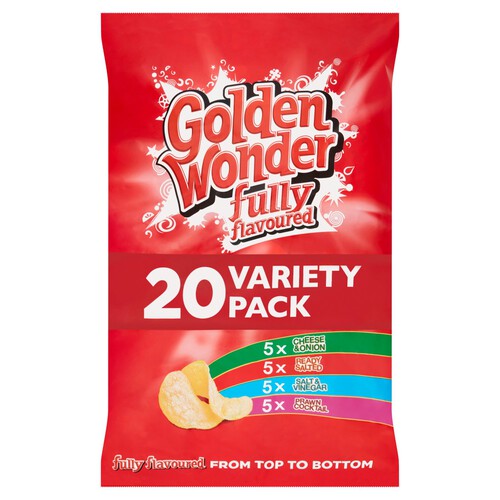 Golden Wonder Fully Flavoured 20 Variety Pack 