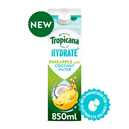 Tropicana Hydrate Coconut & Pineapple Juice 850ml