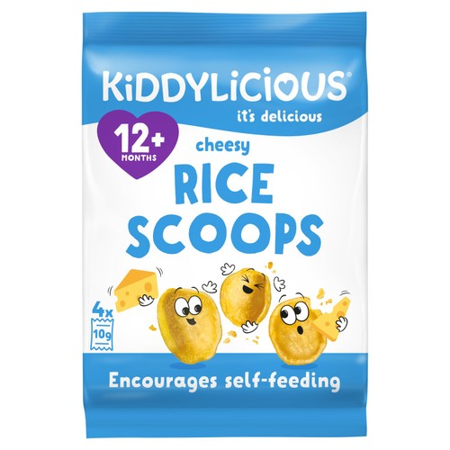 Kiddylicious Cheesy Rice Scoops  4 x 10g