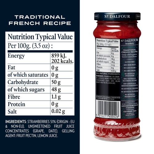 St Dalfour Strawberry Jam 284g