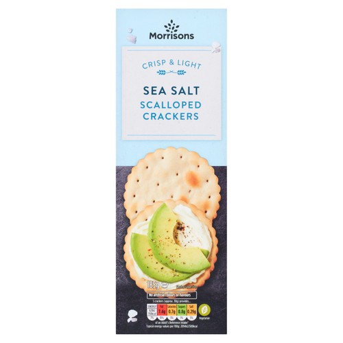 Morrisons sea salt scalloped crackers