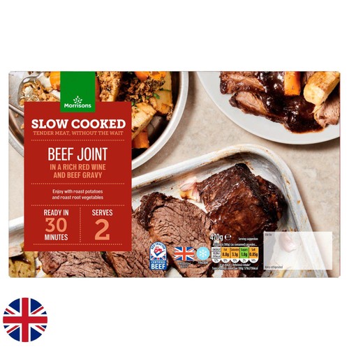 Morrisons British Slow Cooked Beef Joint With A Red Wine Gravy 470g