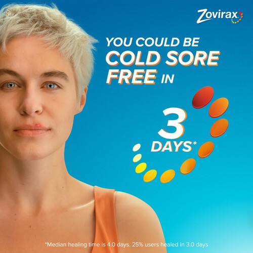 Zovirax Cold Sore Treatment Cream with Aciclovir Tube