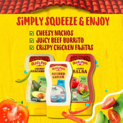 Old El Paso Squeezy Soured Cream 230g