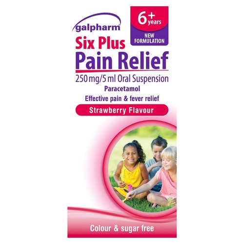 Galpharm Six Plus Pain Relief Paracetamol Suspension Age 6+