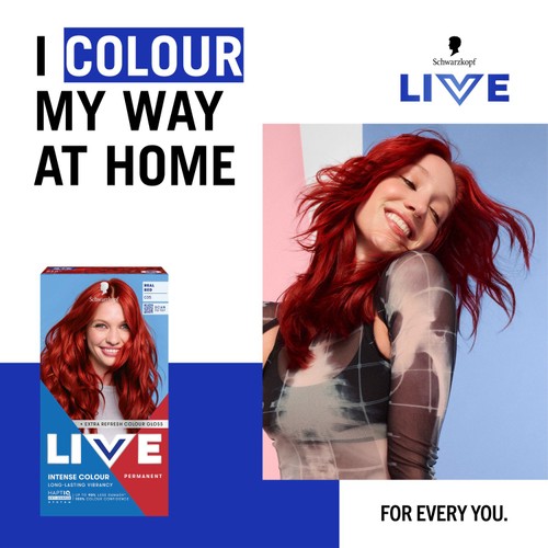 LIVE Intense Colour Permanent Hair Dye 035 Real Red