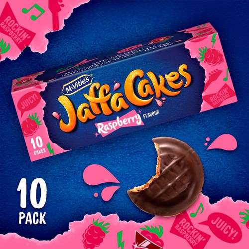 Mcvitie's Jaffa Cakes Raspberry Flavour 10 Cakes 