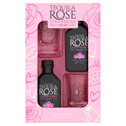 Tequila Rose And Shot Glasses Gift Set 2 x 50ml