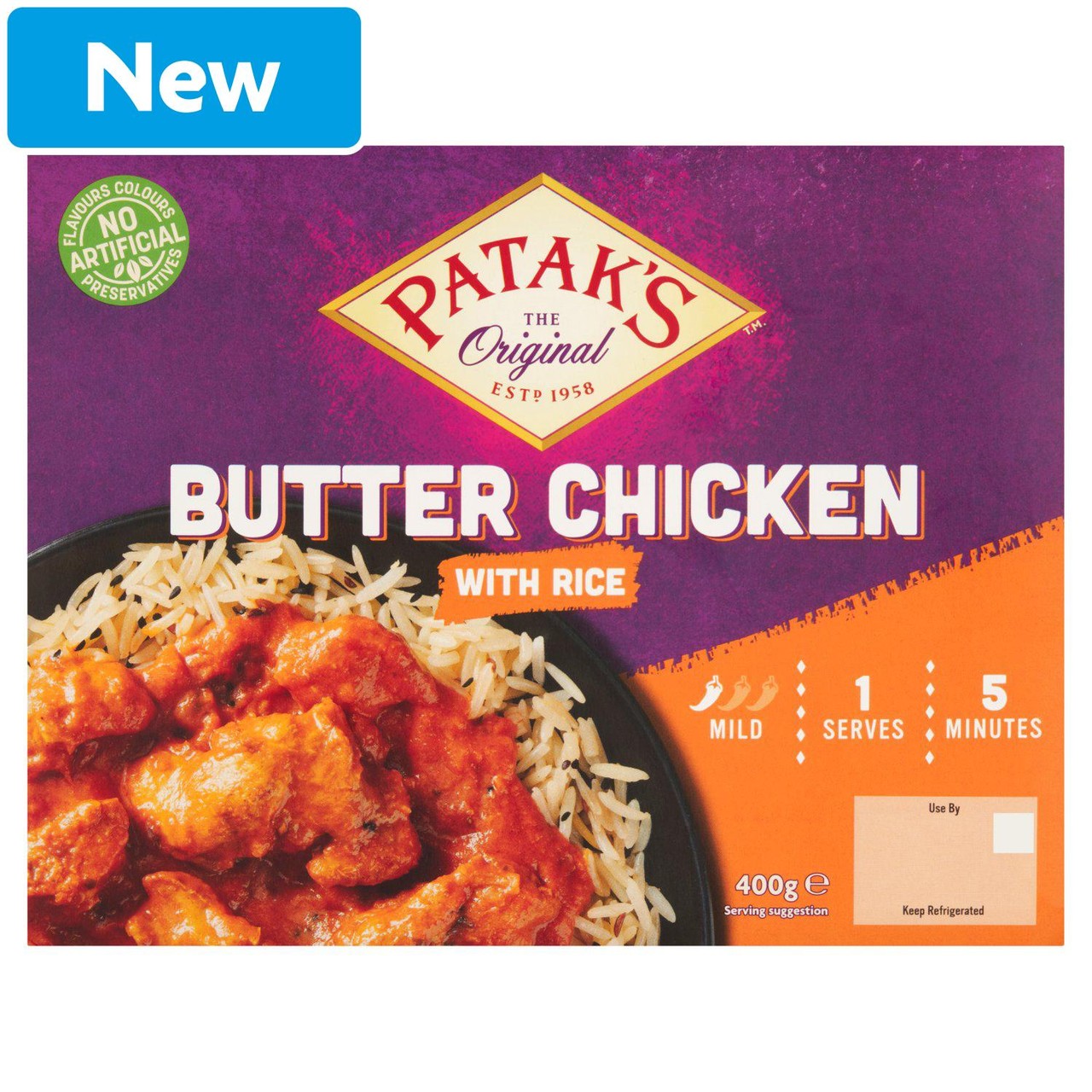 Patak's Butter Chicken with Rice 400g