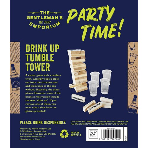 Robert Frederick Gentlemens Emporium Drink Up Tumble Tower