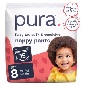 Pura Eco Nappy Pants Size 8 15pk