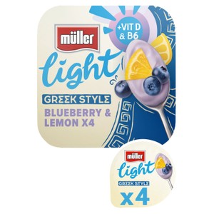 Muller Light Greek Style Lemon Yogurt 4X115g