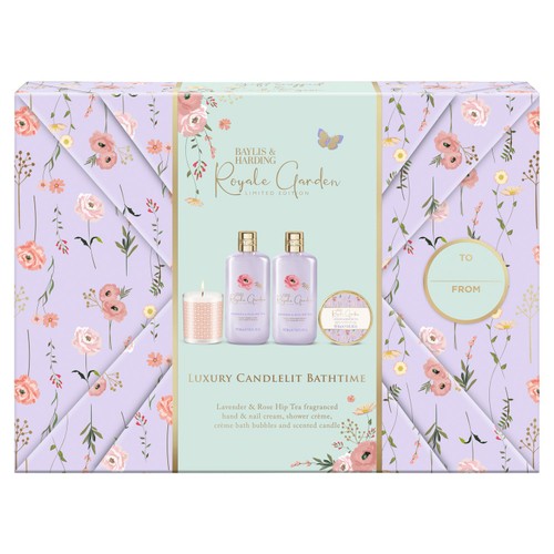 Baylis & Harding Royale Garden Gift Wrapped Candlelit Gift Set