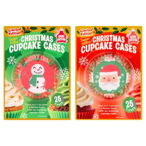 Cake Decor 25 Christmas Cupcake Cases
