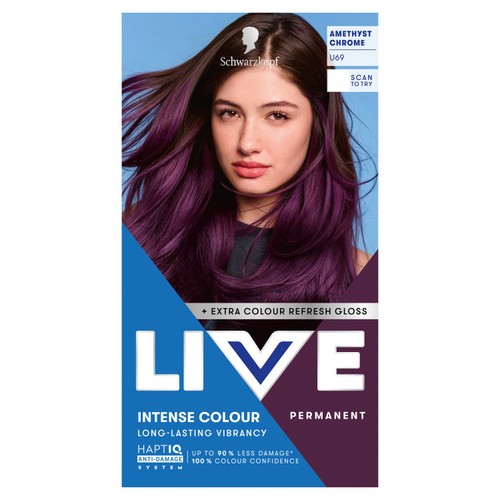 LIVE Intense Colour Permanent Hair Dye U69 Amethyst Chrome