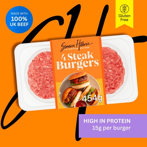 Simon Howie The Scottish Butcher 4 Premium Steak Burgers 454g