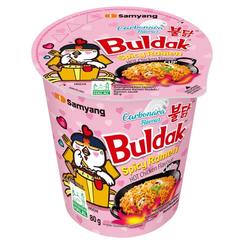 Samyang Buldak Carbonara Spicy Ramen Hot Chicken Flavour Cup 70g