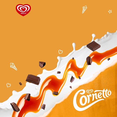 Cornetto Soft Stracciatella & Caramel Ice Cream Cones