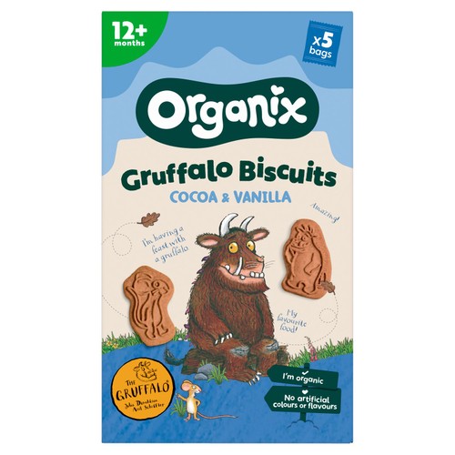 Organix Cocoa & Vanilla Gruffalo Biscuits 12+ Months