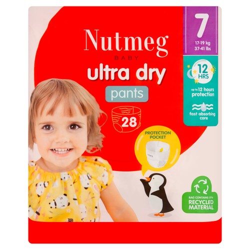 Nutmeg Ultra Dry Pants Size 7 x 28 Pack
