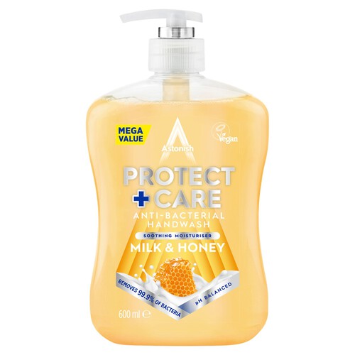 Astonish Protect + Care Anti-Bacterial Handwash Milk & Honey 