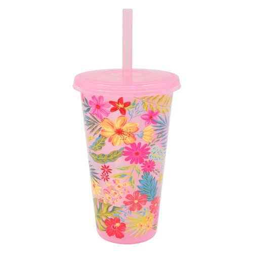 Nutmeg High Summer Colour Changing Tumbler With Straw