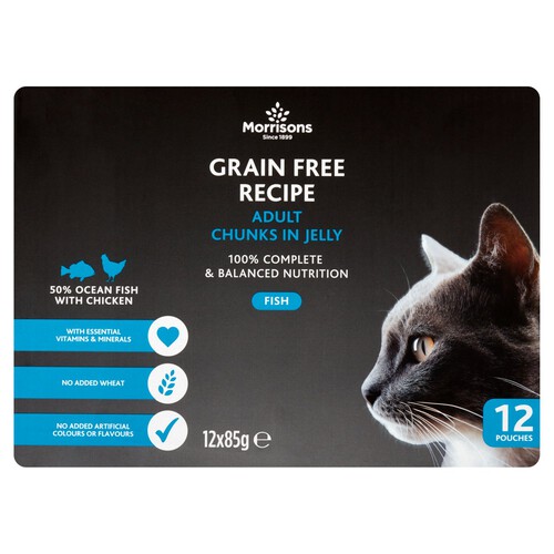 Morrisons Premium Adult Cat Pouch Oceanfish With Chicken In Jelly 