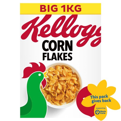 Kellogg's Corn Flakes Breakfast Cereal 1kg