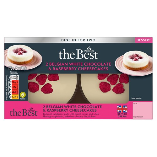 Morrisons The Best Belgian White Chocolate & Raspberry Cheesecakes