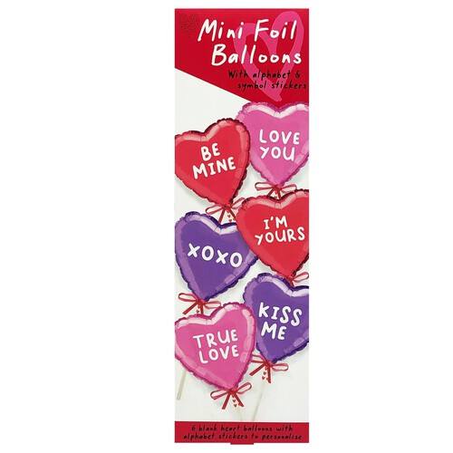 Morrisons Valentines Customisable Mini Foil Balloons