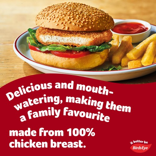 Birds Eye 4 Wholegrain Breaded Chicken Burgers 200g