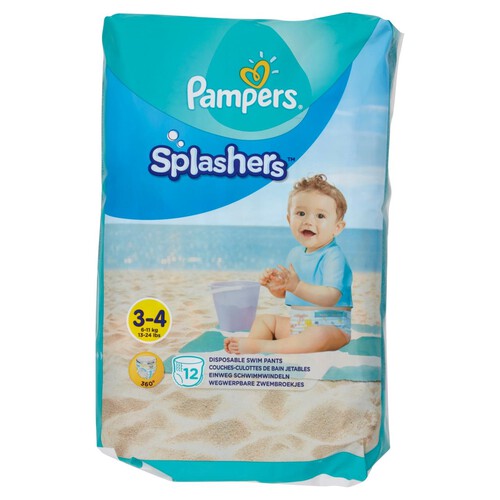 Pampers Splashers Size 3-4 Disposable Swim Nappies 6-11kg