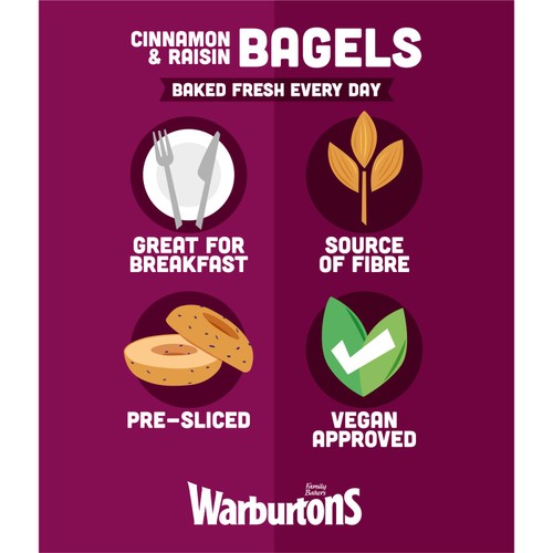Warburtons Cinnamon & Raisin Bagels