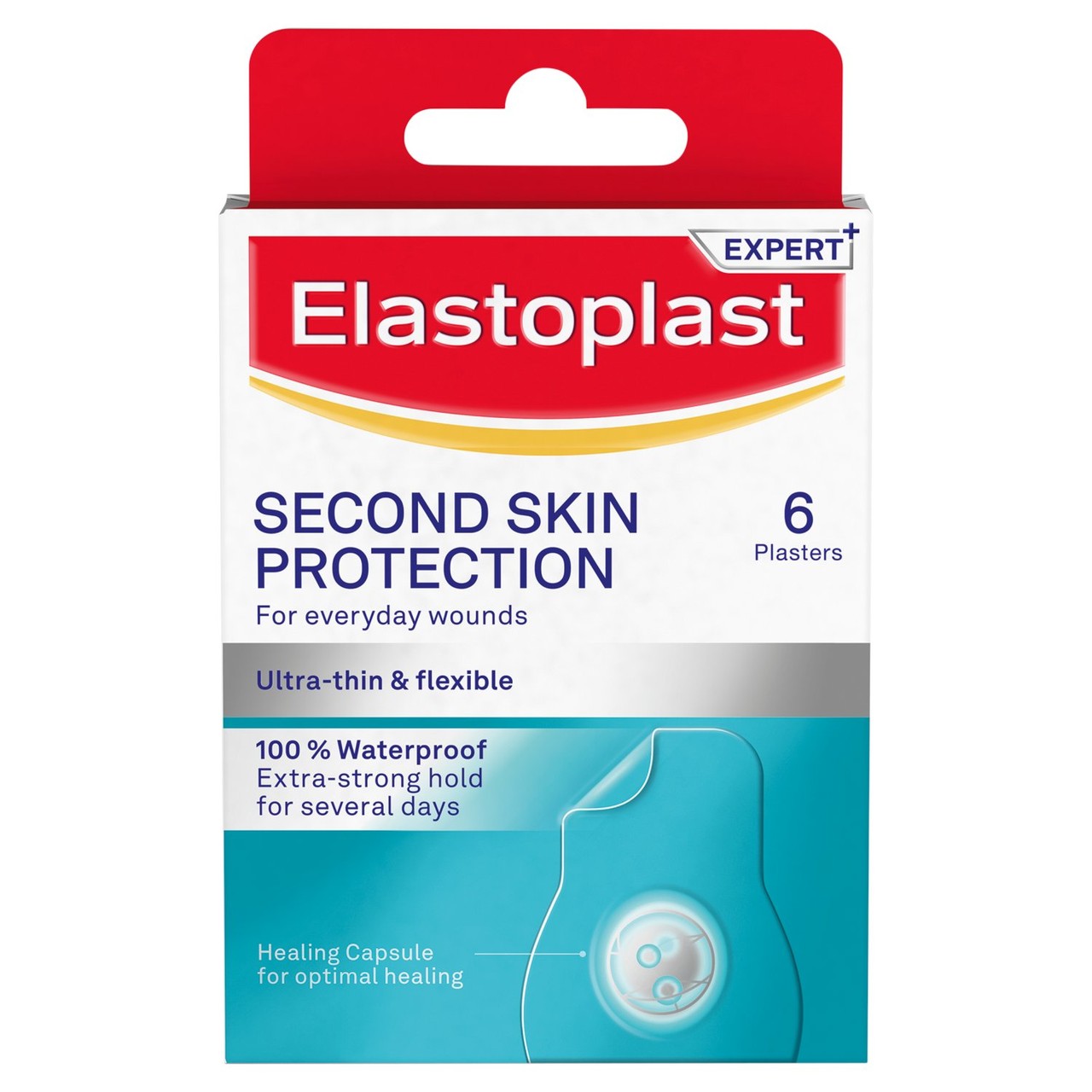 Elastoplast Second Skin Protection Faster Healing Plasters 6 Pack