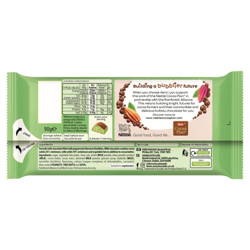 Aero Peppermint Mint Chocolate Sharing Bar 90g